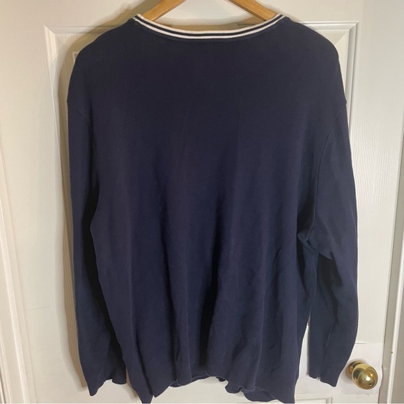 Lauren Ralph Lauren Navy Blue Button up Cardigan with White Lining Size 2X USA - Picture 5 of 7